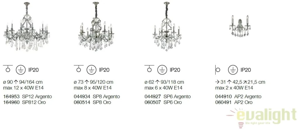 Candelabru design elegant GIOCONDA SP12 ORO 164960