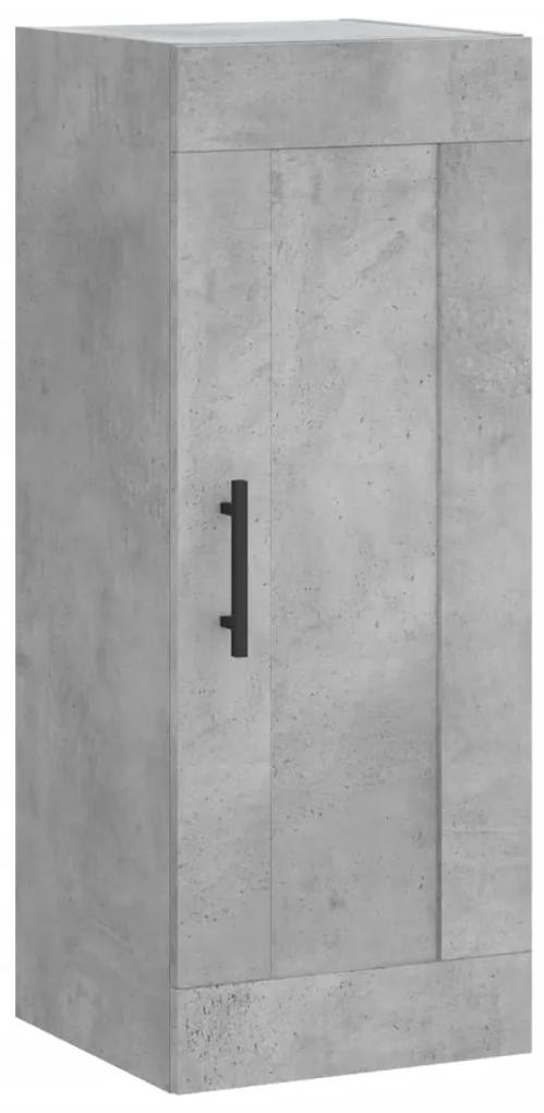830528 vidaXL Dulap de perete, gri beton, 34,5x34x90 cm, lemn prelucrat