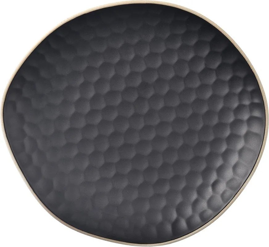 Farfurie neagră pentru servire din gresie Tea Time – Orion