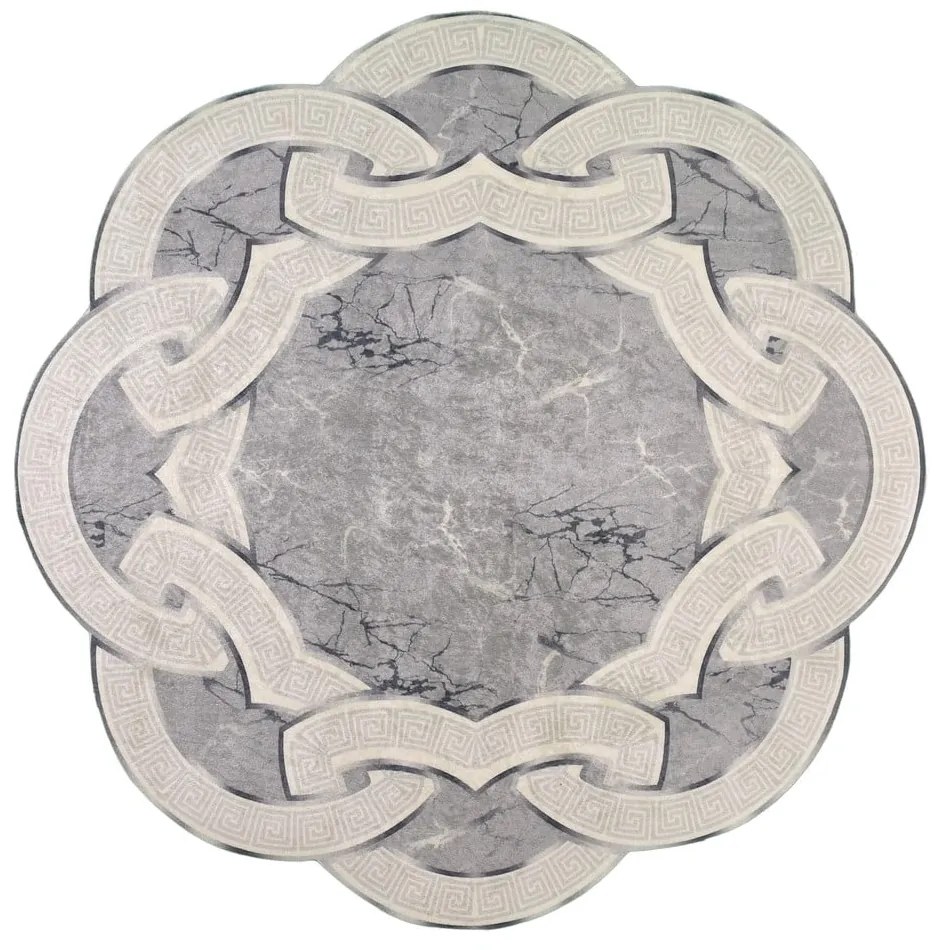 Covor rotund gri ø 160 cm - Vitaus