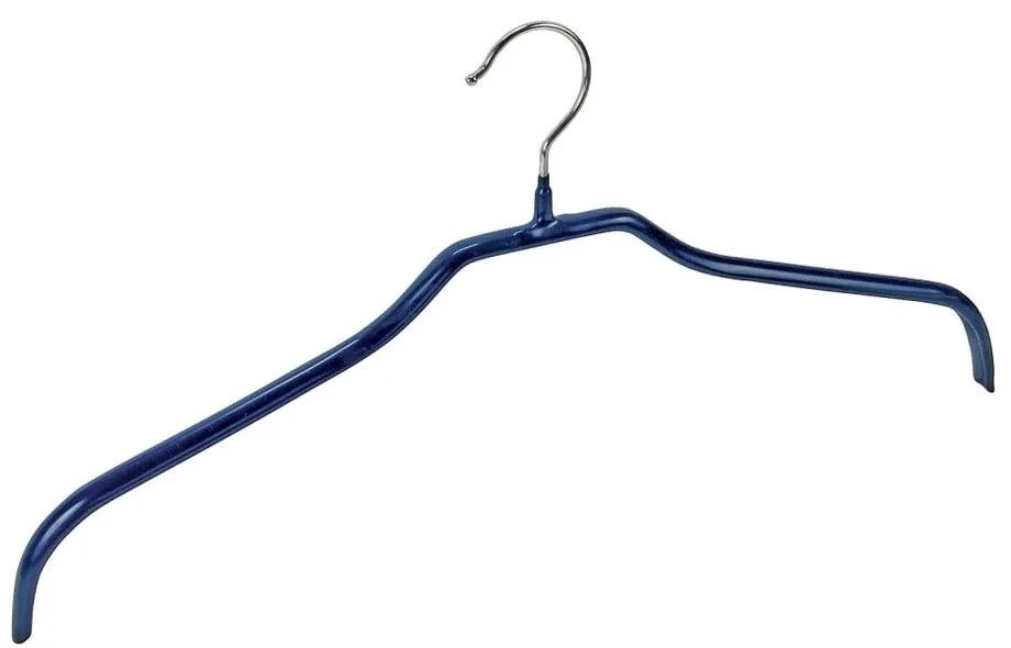 Set 4 umerașe antiderapante pentru haine și suporturi Wenko Hanger Slim, albastru