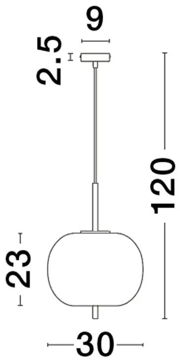 Lustra/Pendul design modern LATO D-30cm