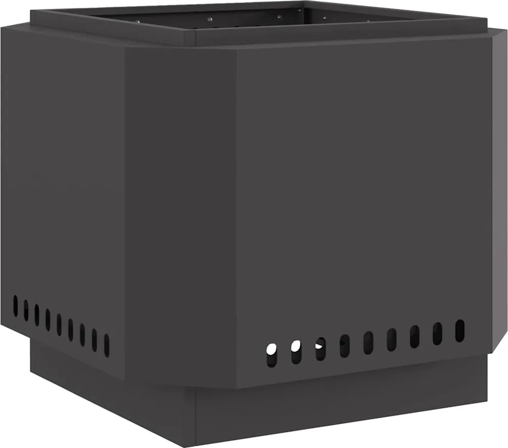 vidaXL Focar Fără Fum Negru 58 x 58 x 51 cm Oțel laminat la rece