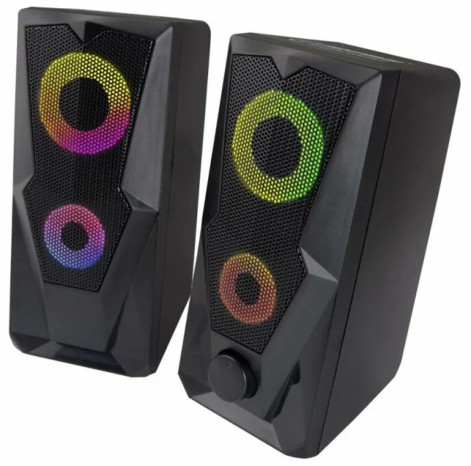 Boxe PC 2.0 Esperanza Baila EGS103 RGB Usb 35 mini-jack 2x3W Negru