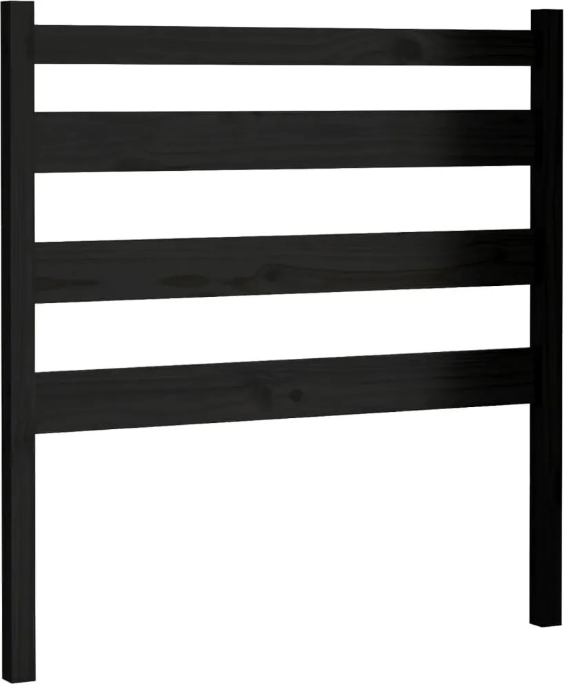 vidaXL Tăblie de pat, negru, 96x4x100 cm, lemn masiv de pin