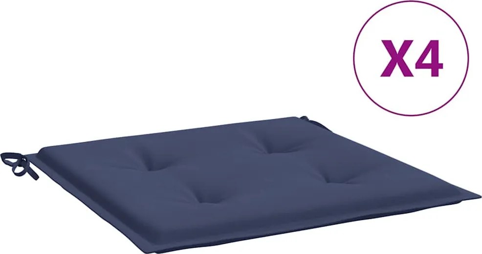 vidaXL Perne pentru paleți 4 buc. bleumarin, 40x40x4 cm, textil Oxford