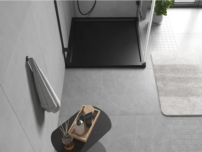 Mexen Flow cadă de duș pătrată slim 85 x 85 cm, negru mat - 46S708585