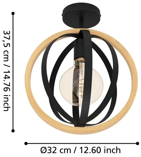 Plafonieră BASILDON 1xE27/40W/230V Eglo 43736