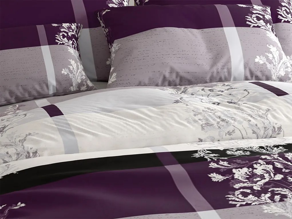 Lenjerie de pat din microfibra LUXURY mov Dimensiune lenjerie de pat: 2 buc 70 x 90 cm | 200 x 220 cm