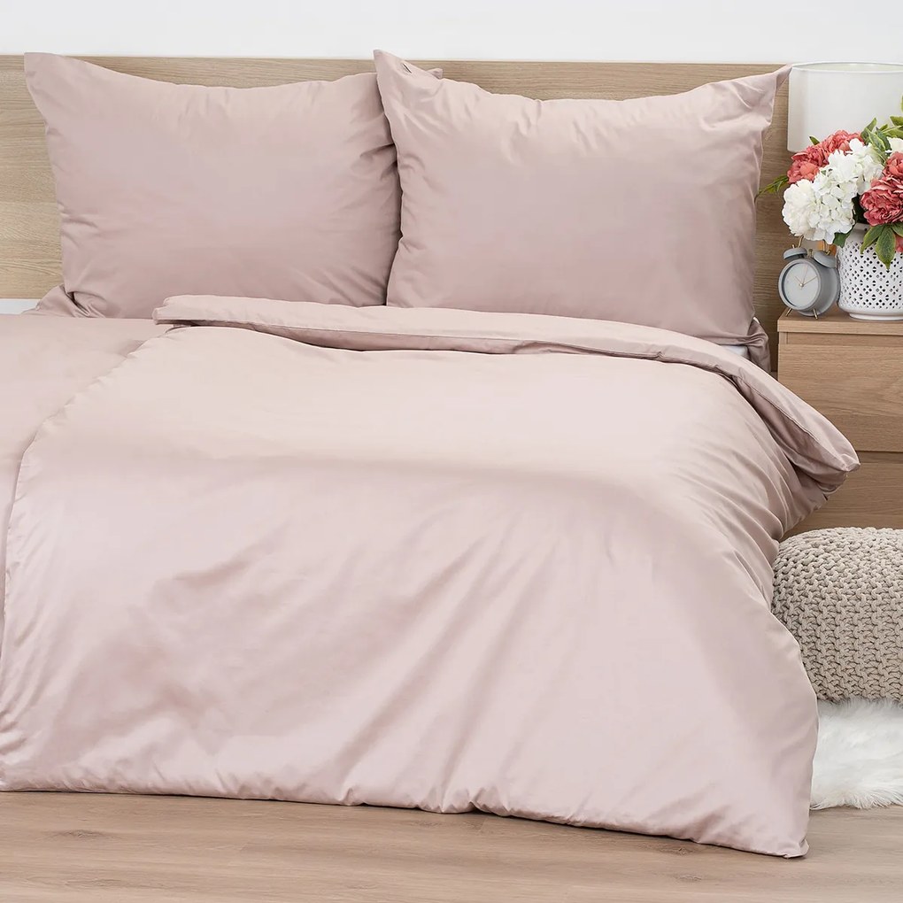 Lenjerie de pat din satin 4Home Cappuccino, 140 x 220 cm, 70 x 90 cm