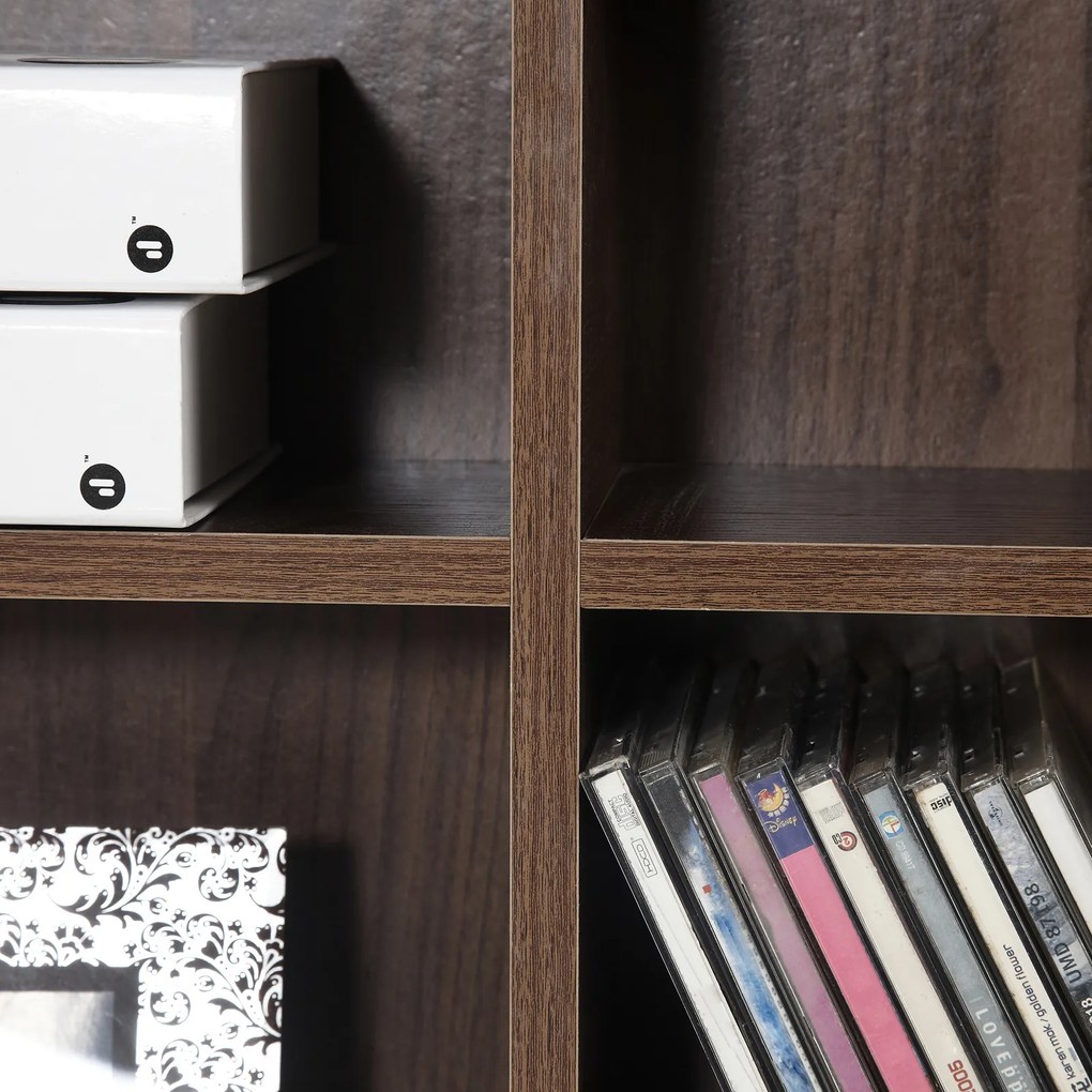 Biblioteca perete pentru camera,birou ,Sarcina 50kg,195x102x23.5cm,maro HOMCOM | Aosom Romania