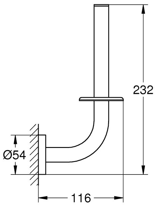 Suport hartie igienica de rezerva, Grohe Essentials New, crom, 40385001