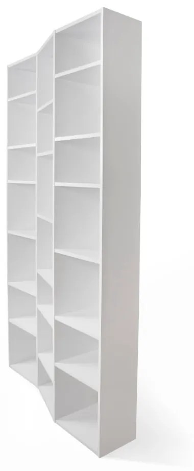 Bibliotecă albă 108x224 cm Valsa – TemaHome