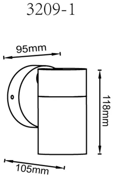 Spot de perete Globo 3209-1 PIPER 1xGU10/35W/230V