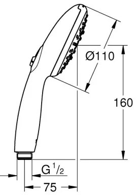 GROHE 26031001 - Duș de mână VITALIO START 110 O 110 mm crom lucios
