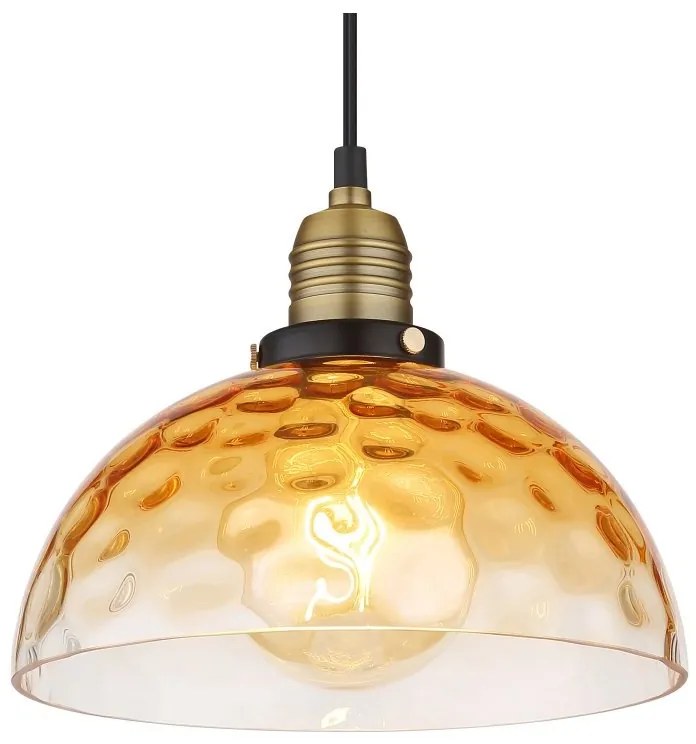 Pendul design decorativ SALVY D-24,7cm negru/chihlimbar
