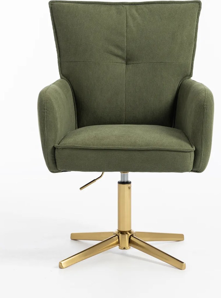 HR250CROSS Scaun Zsályazöld Prémium Kordbársony Bază Aurie