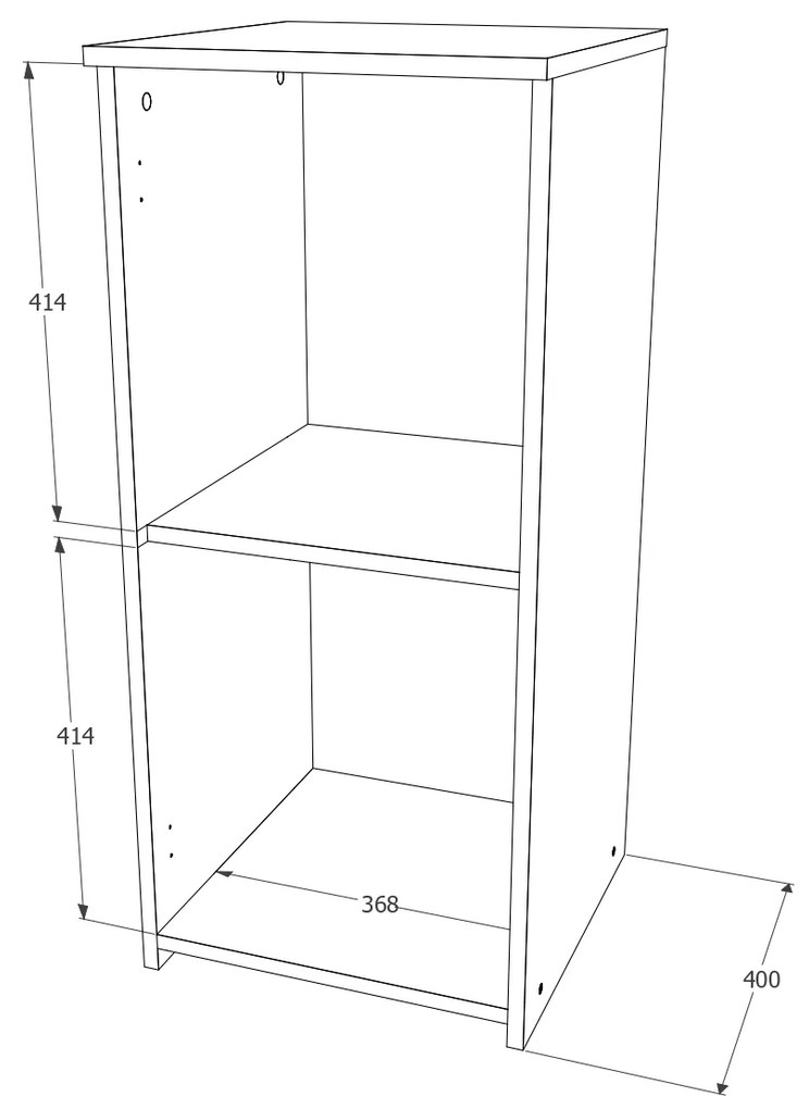 Comoda haaus Creta, O Usa, Wenge, 40 x 42 x 90 cm