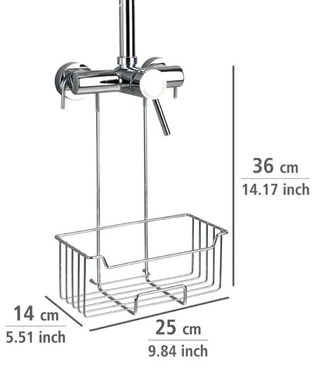 WENKO 23499100 - Poliță pentru duș MILO 25x36 cm inox/argintiu/transparent