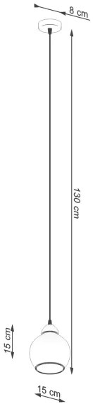 Lustră pe cablu ALINO 1xE27/60W/230V neagră Sollux SL.1141