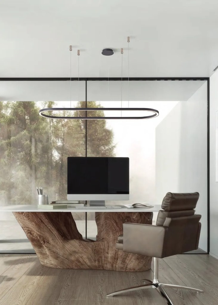Lustra LED XXL suspendata design modern ELENA 120 DIMM BK