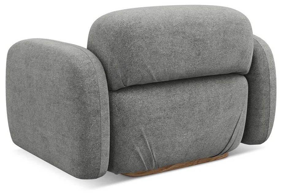 Modul pentru canapea modulară gri cu tapițerie din țesătură bouclé Ailani – Makamii