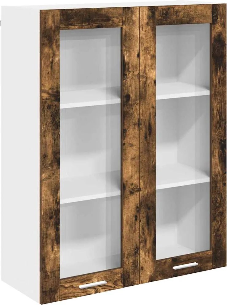 vidaXL Dulap suspendat Stejar fumuriu 80 x 31 x 100 cm Lemn compozit