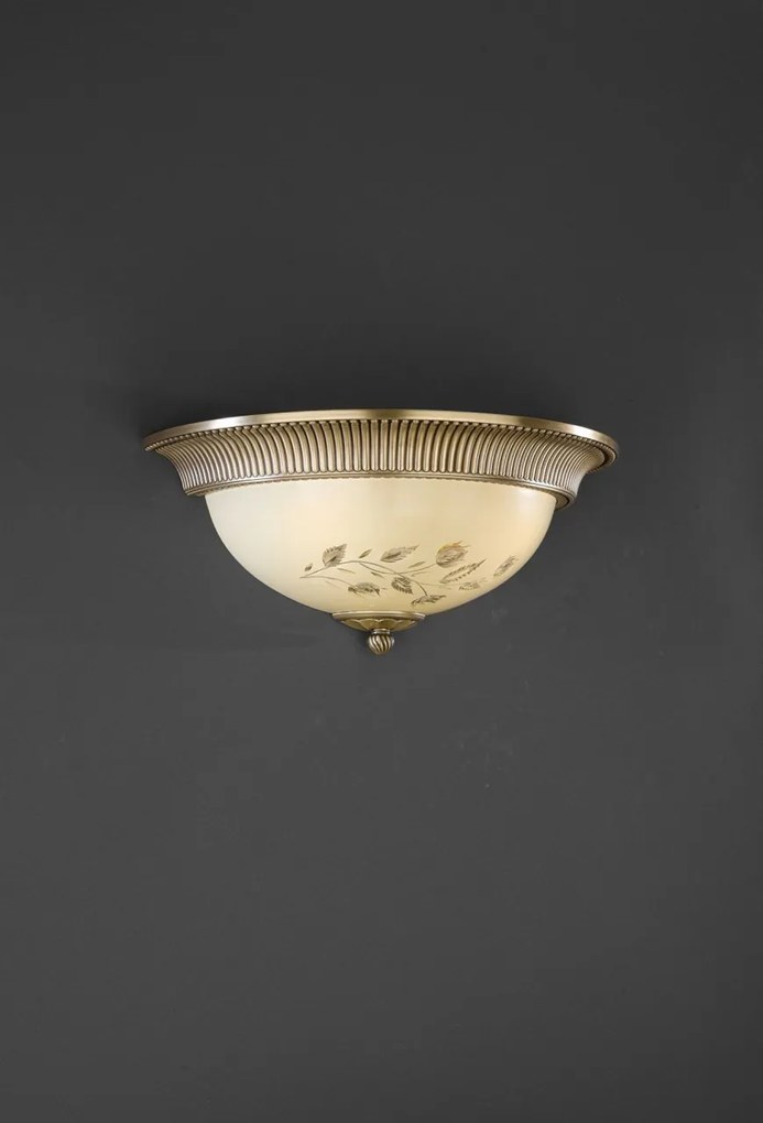 Aplica de perete din alama cu sticla decorata design italian 6208