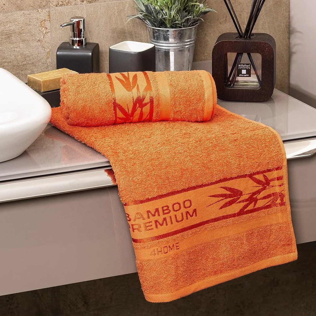 Prosop de corp 4Home Bamboo Premium portocaliu, 70 x 140 cm