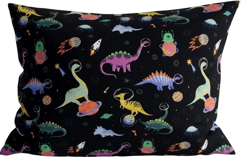 Față de pernă din microfibra DINO SPACE 70x90 cm, colorată