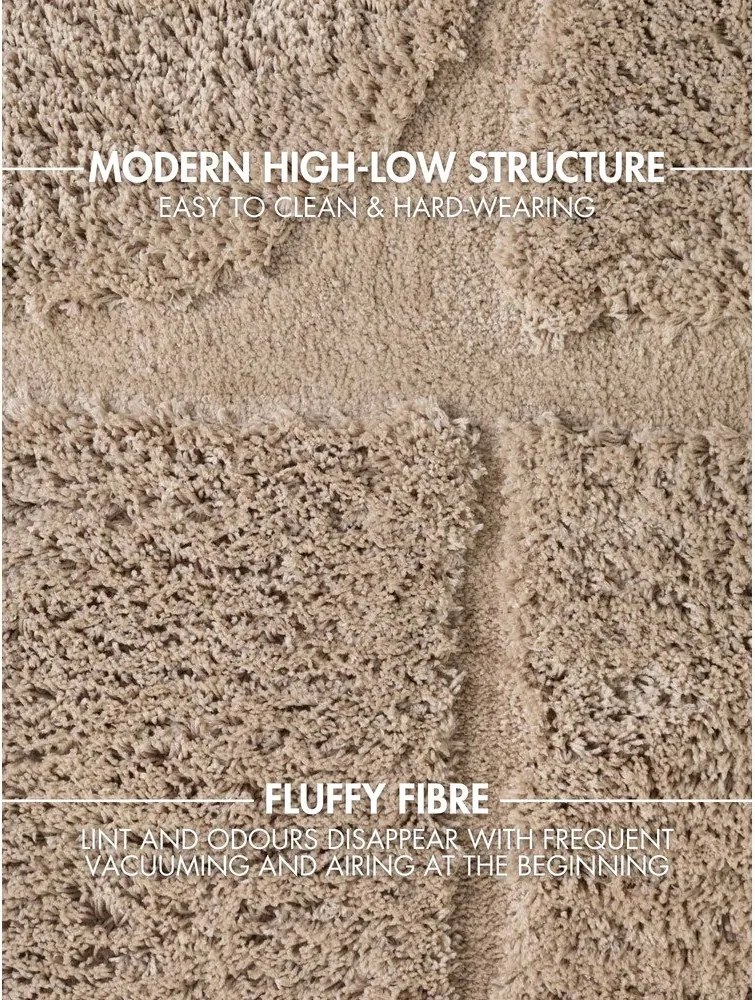 Covor bej țesut manual rotund ø 160 cm Lambeth Jasper – Ted Baker