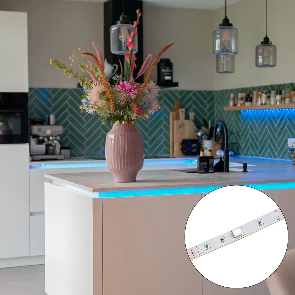Banda LED inteligentă RGBW 3 metri 12W