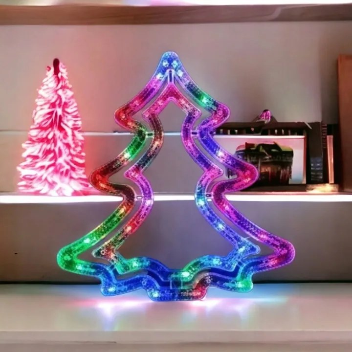 BRAD colorat cu LED-uri luminoase, 37 cm