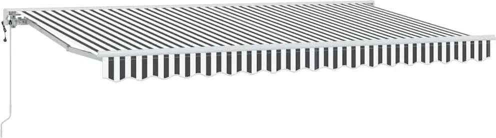 vidaXL Cadru de copertină Antracit și Alb 400 x 200 cm