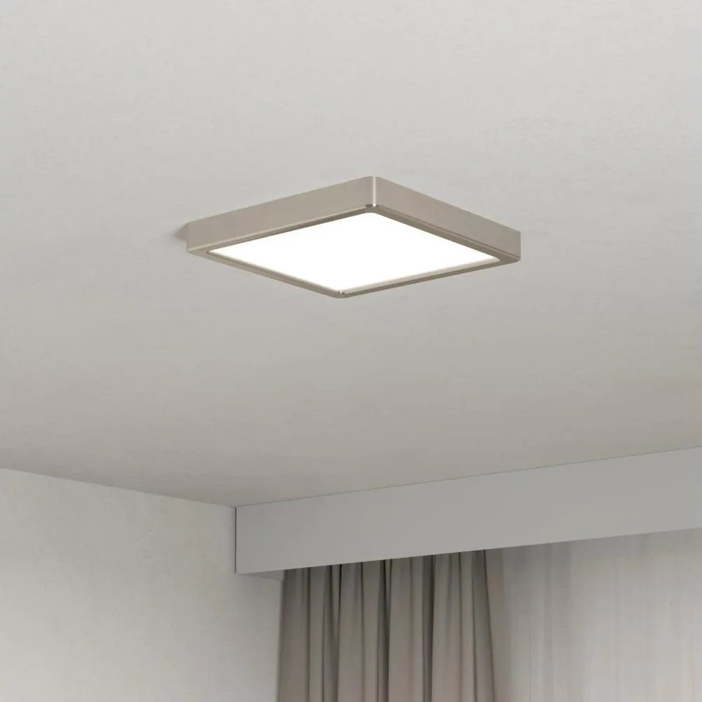 Eglo 901321 - Plafonieră LED FUEVA, 10,5W/230V, 2700/4000/6500K, 22x22 cm, crom