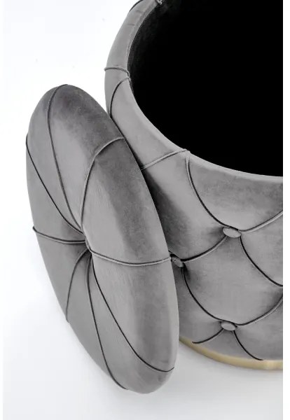 SET 2x taburet POLLY d. 40/44 cm gri/auriu