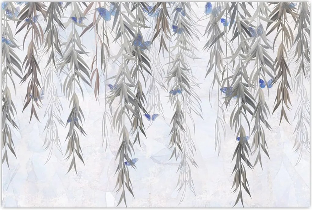 Tablou - Crenguțe de salcie cu fluturi (90x60 cm)