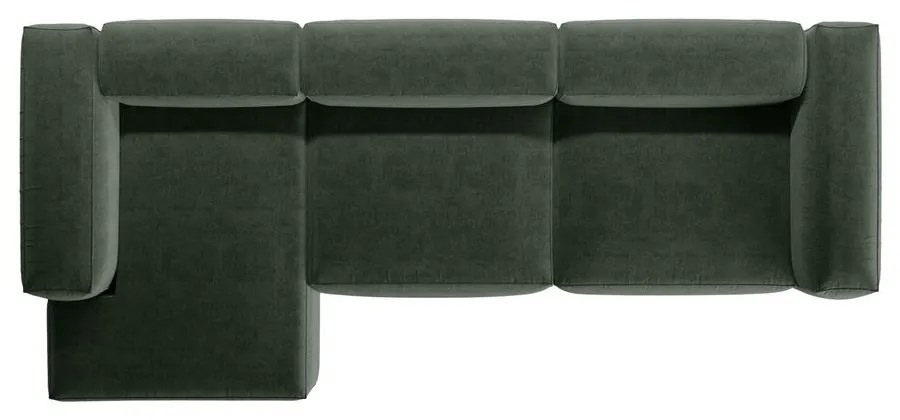 Colțar verde (cu colț pe partea stângă/cu șezlong) Bergamo – Cosmopolitan Design