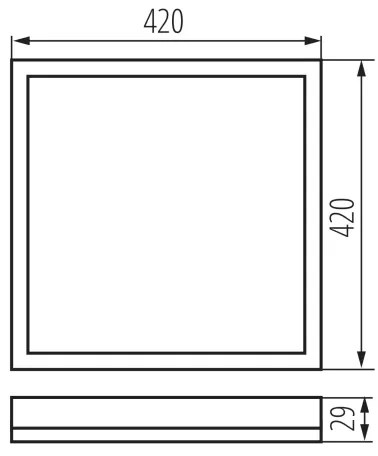 Kanlux 31534 - Plafonieră LED AZPO, 22W, 230V, 42x42 cm, IP54, albă