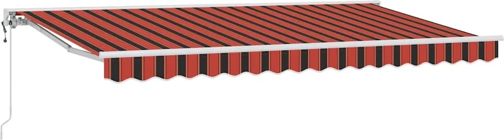 vidaXL Cadru de copertină Portocaliu și negru 400 x 200 cm