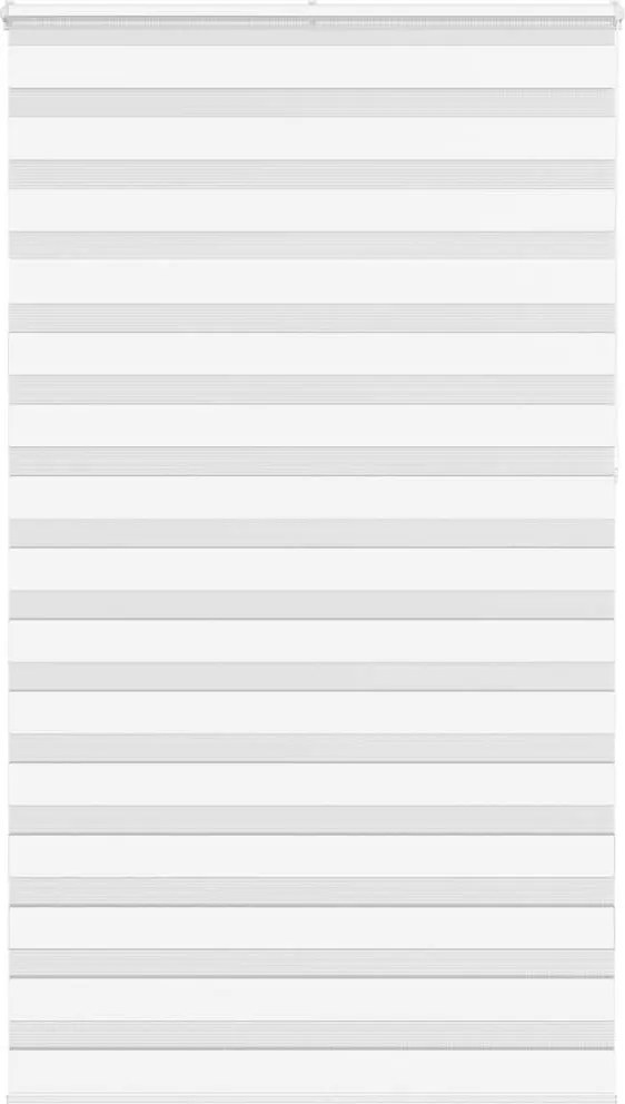 vidaXL Jaluzea tip zebra alb lățime țesătură 120,9 cm poliester