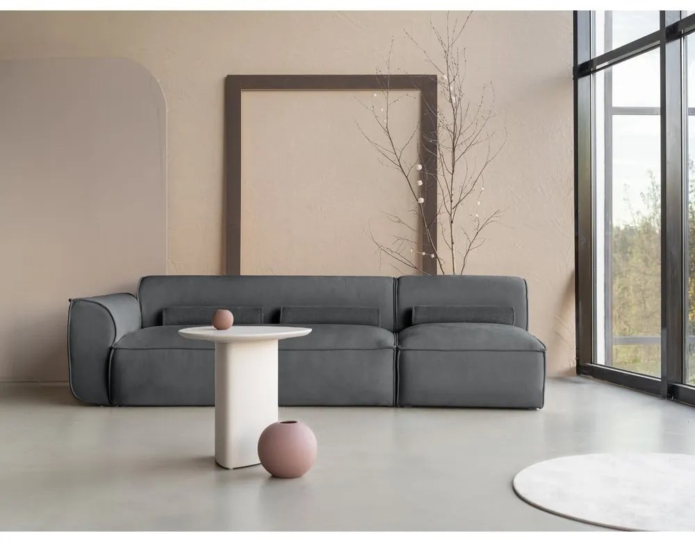 Șezlong modular gri (cu colț pe partea stângă ) Flex Felix – Miuform