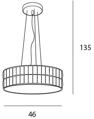 Lustră pe cablu MAXLIGHT P0238 DIAMANTE 6xG9/42W/230V d. 46 cm crom