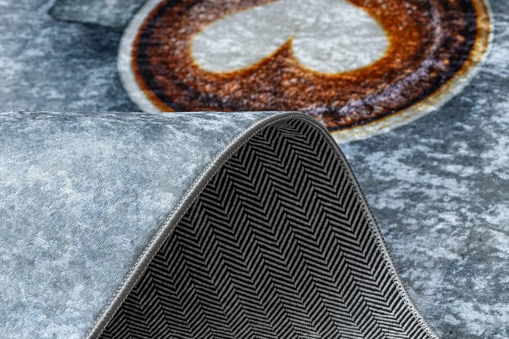 ANDRE 33300 covor lavabil Cafea bucatarie, anti-alunecare - gri / maro