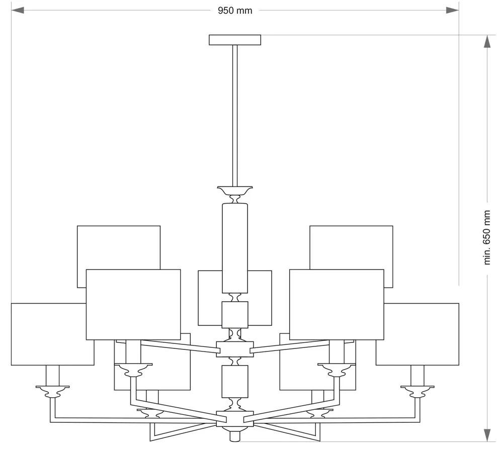 Candelabru modern realizat manual Artu 9L