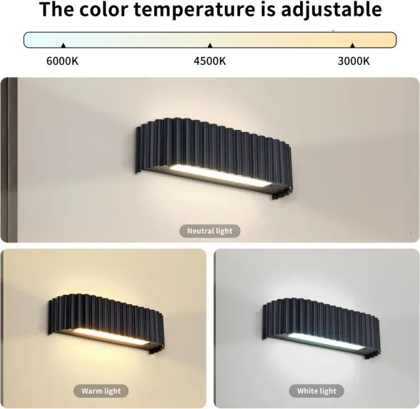 Brilagi - Aplica LED de perete FALCON MODERN LED/10W/230V 30 cm 3000/4500/6000K neagră
