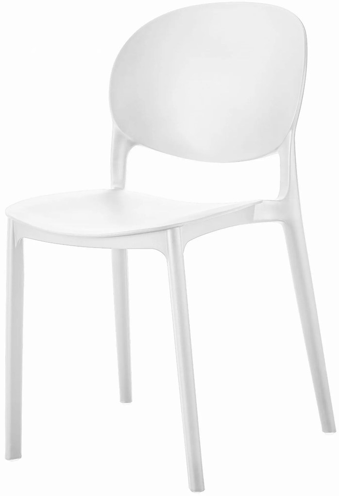 Scaun din plastic alb RAWA