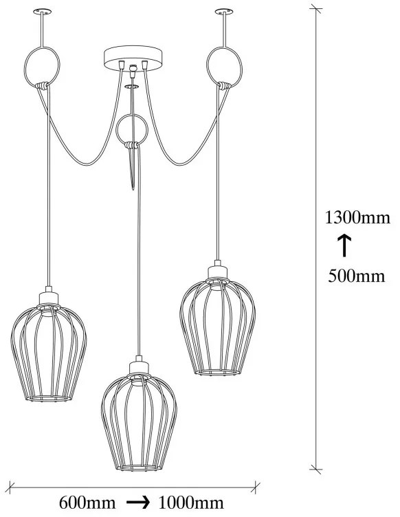 Lustra Tel - 6686 Negru