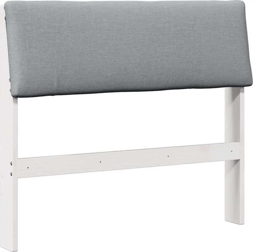 vidaXL Tăblie tapițată Gri deschis 100 cm Lemn de pin masiv