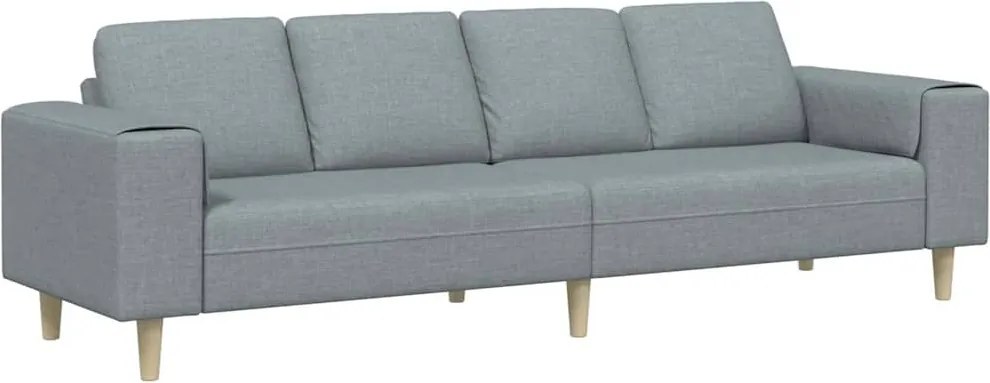 vidaXL Canapea pentru living Gri deschis 250 x 77 x 76 cm Poliester